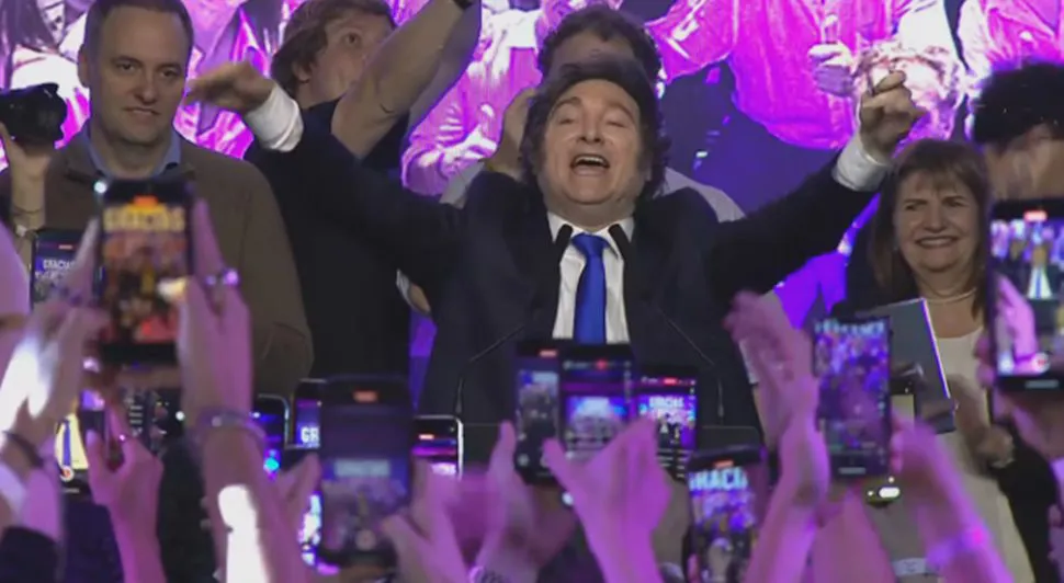 Javier Milei festejo